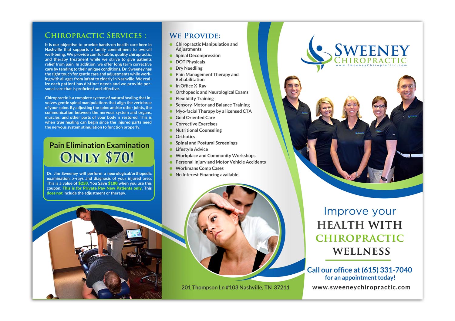 Flyer Design by debdesign for Sweeney Chiropractic | Design #13506795