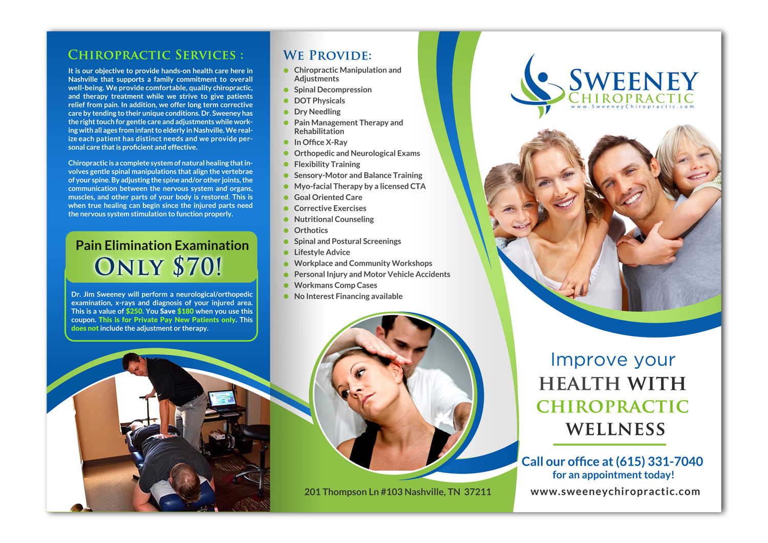 Flyer Design by debdesign for Sweeney Chiropractic | Design #13514608