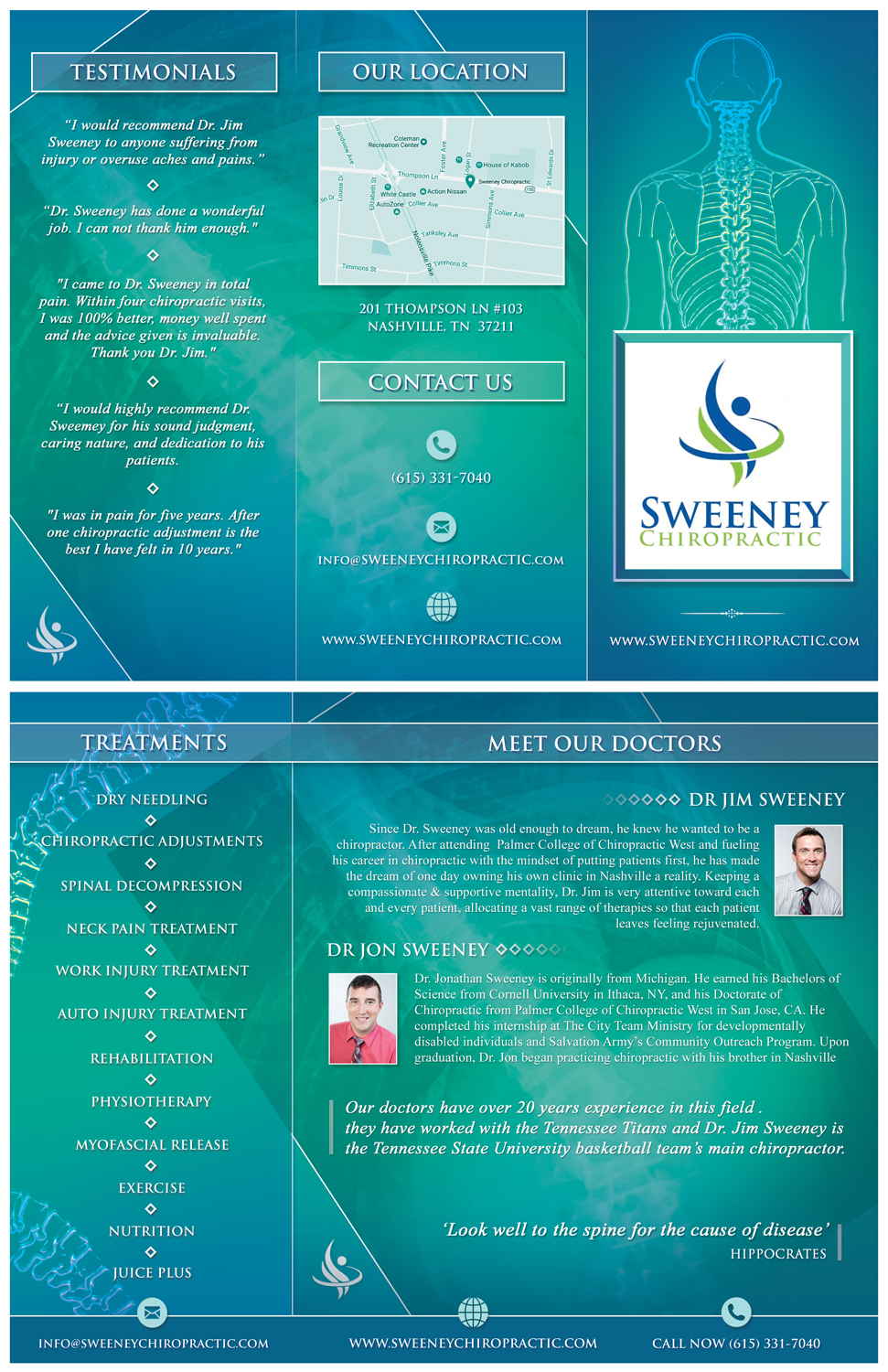 Flyer Design by RAZORGRAPHICS for Sweeney Chiropractic | Design #13607051