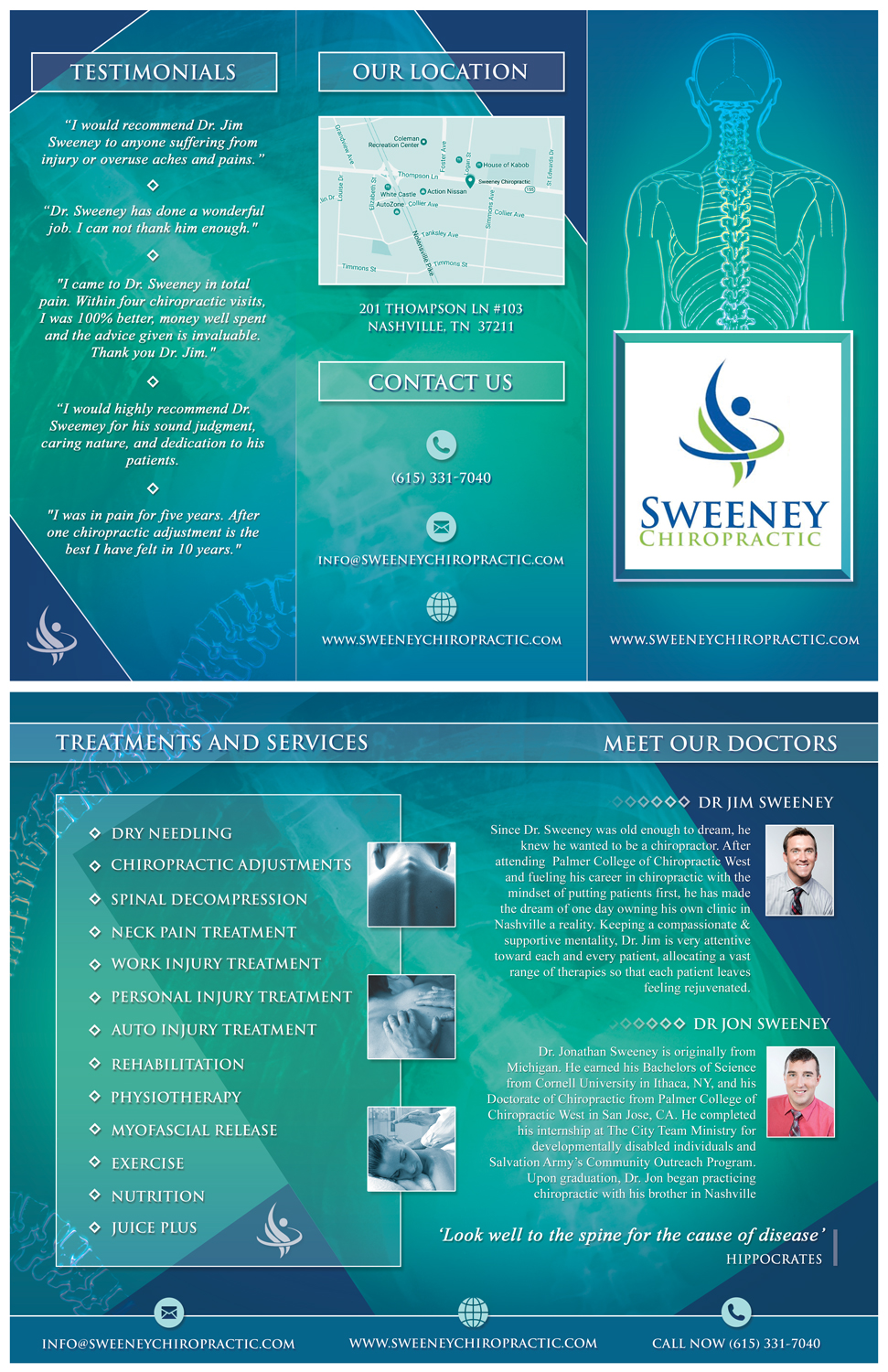 Flyer Design by RAZORGRAPHICS for Sweeney Chiropractic | Design #16983634