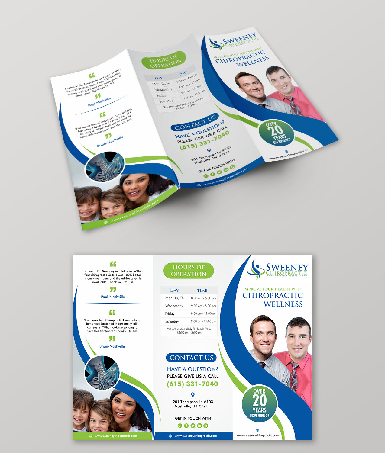 Flyer Design by ecorokerz for Sweeney Chiropractic | Design #13582553