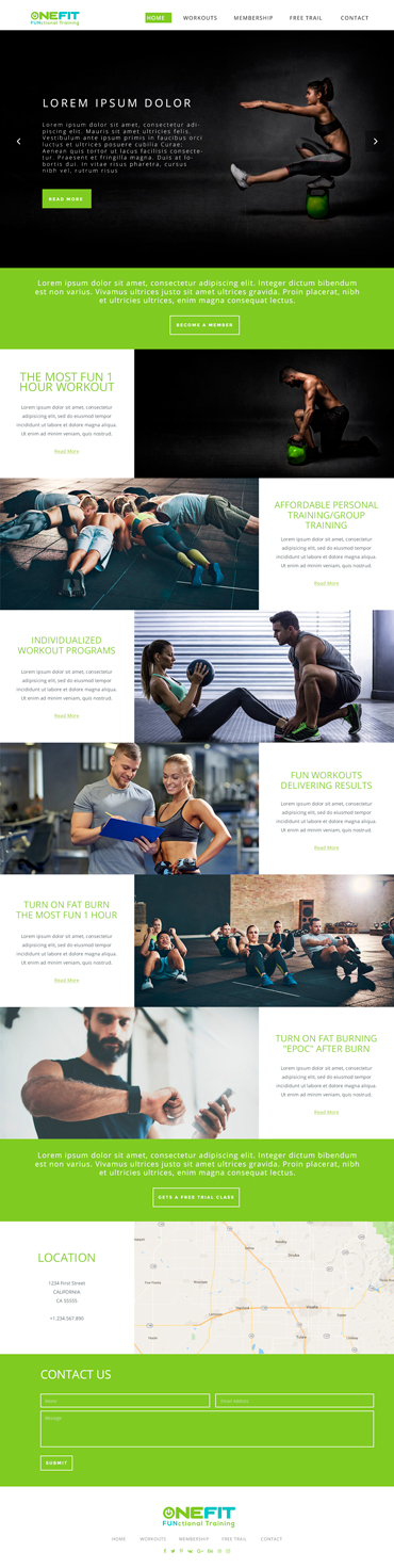 Web Design by lionx for OneFIT Training  | Design #13539339