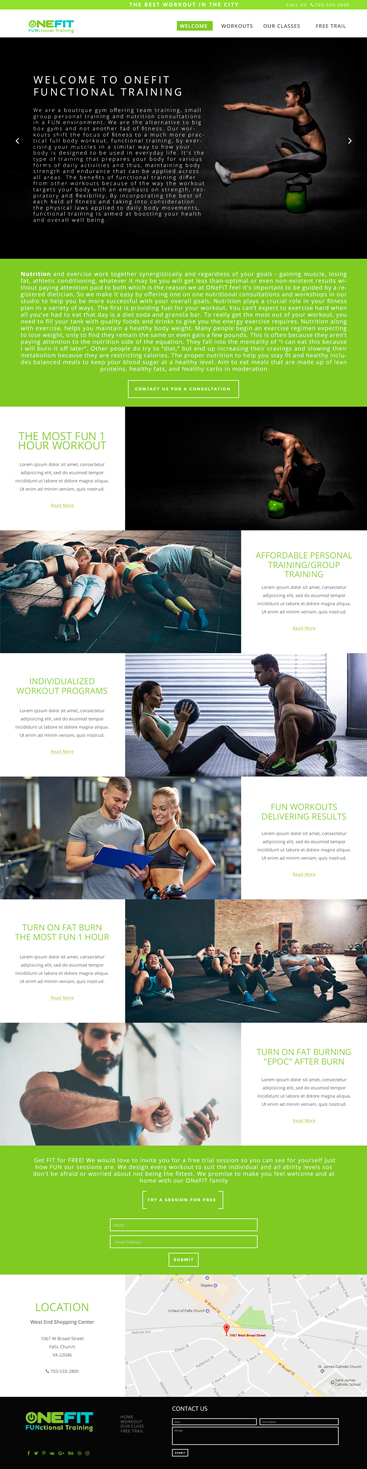 Web Design par lionx pour OneFIT Training  | Design #13920514