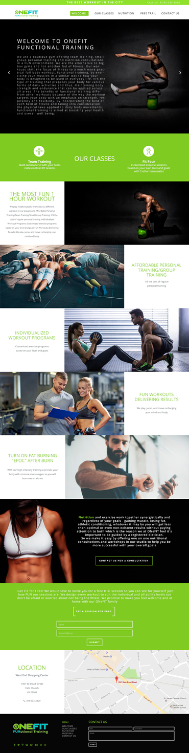 Web Design par lionx pour OneFIT Training  | Design #14158838