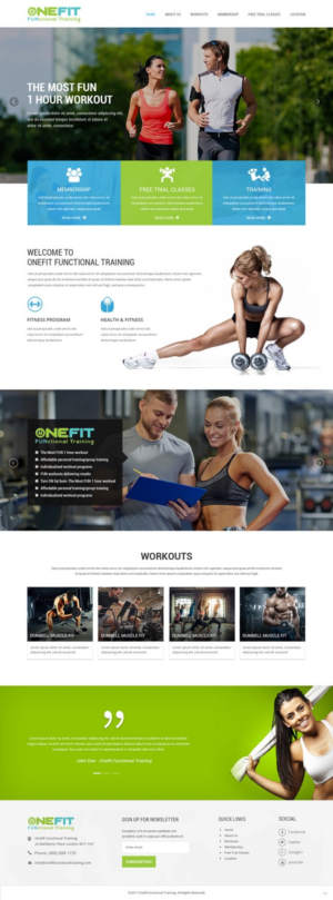 Web Design by pb for OneFIT Training  | Design: #13521464