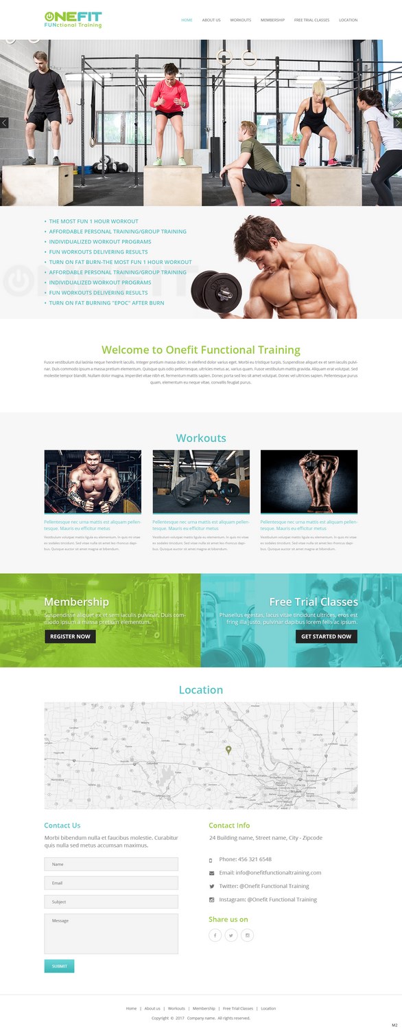 Web Design by pb for OneFIT Training  | Design #13521466