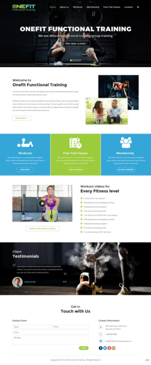 Web Design by pb for OneFIT Training  | Design: #13521467