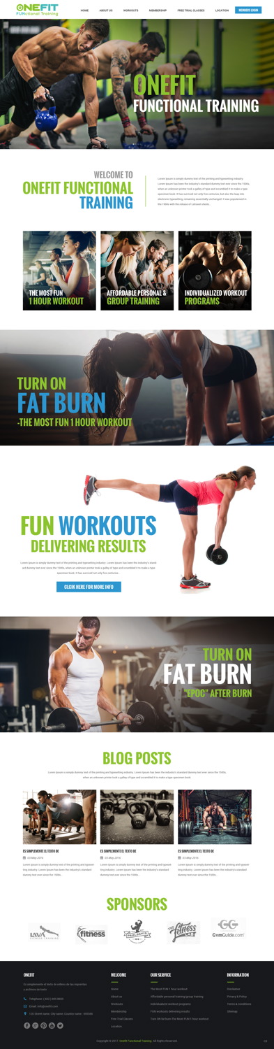 Web Design by pb for OneFIT Training  | Design #13521697