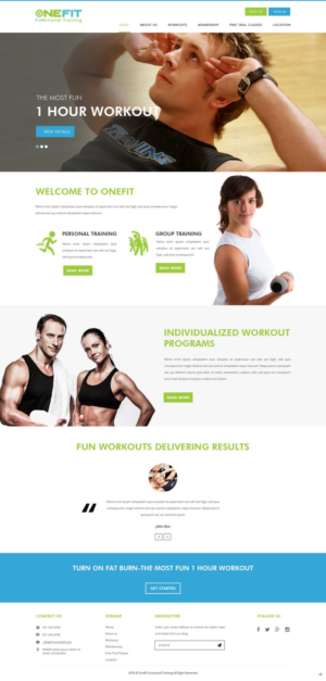 Web Design by pb for OneFIT Training  | Design: #13522942