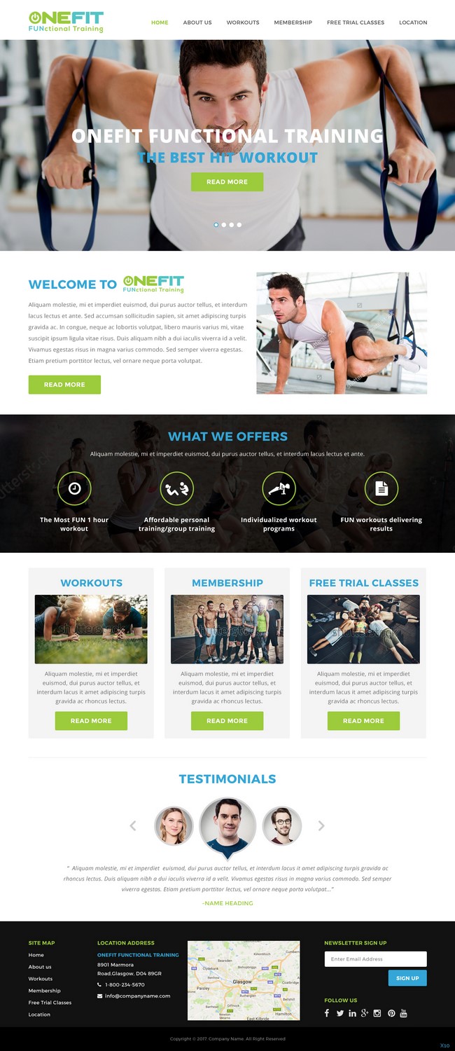 Web Design by pb for OneFIT Training  | Design #13522943