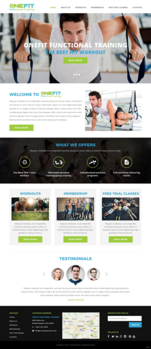 Web Design by pb for OneFIT Training  | Design: #13522943