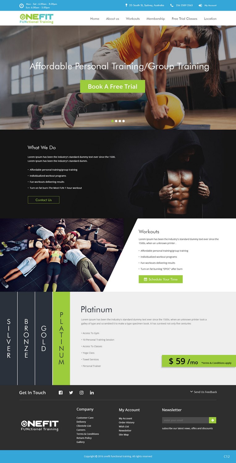 Diseño Web por pb para OneFIT Training  | Diseño #13547149