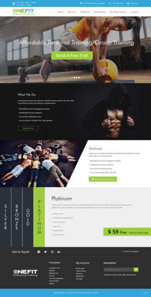 Web Design by pb for OneFIT Training  | Design: #13547149
