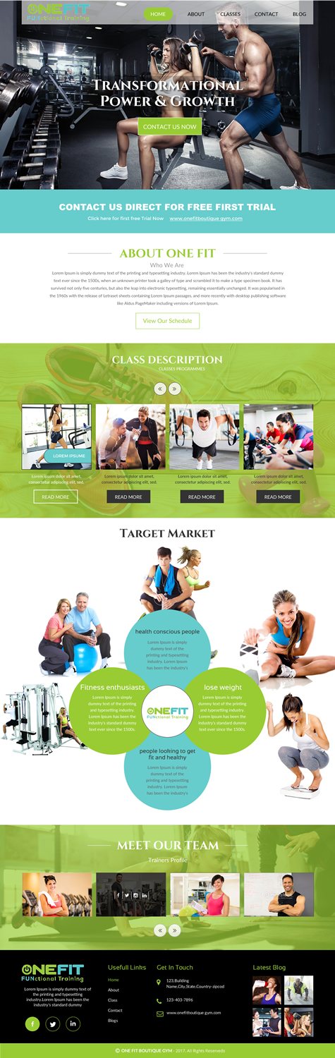 Web Design by rightway for OneFIT Training  | Design #13543820