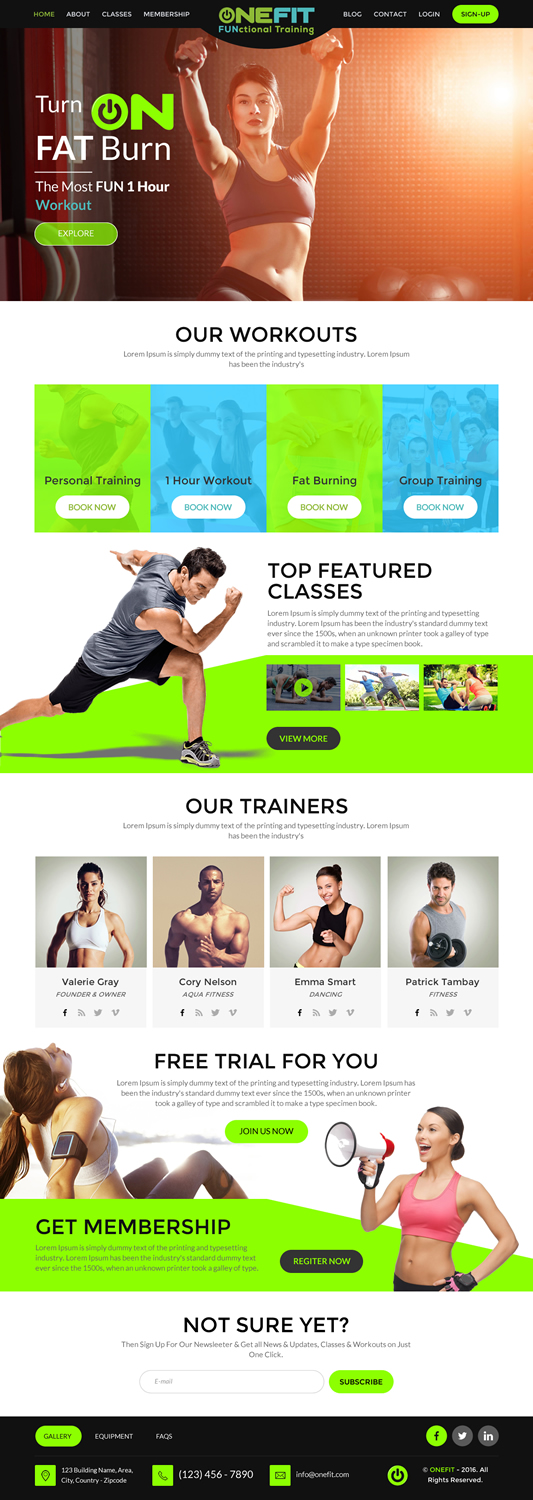 Web Design by rightway for OneFIT Training  | Design #13566471