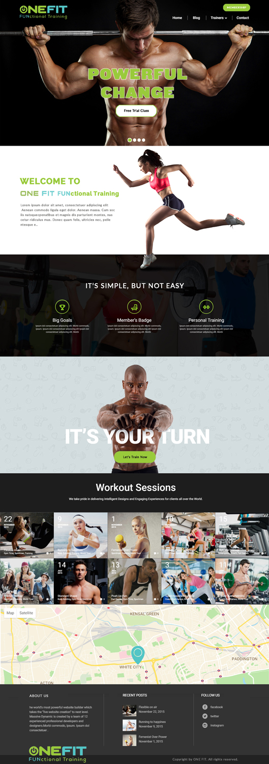 Diseño Web por bdesigner9 para OneFIT Training  | Diseño #13545961