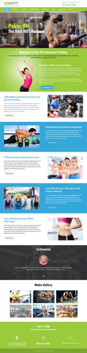 Diseño Web por SURYA para OneFIT Training  | Diseño: #13588519