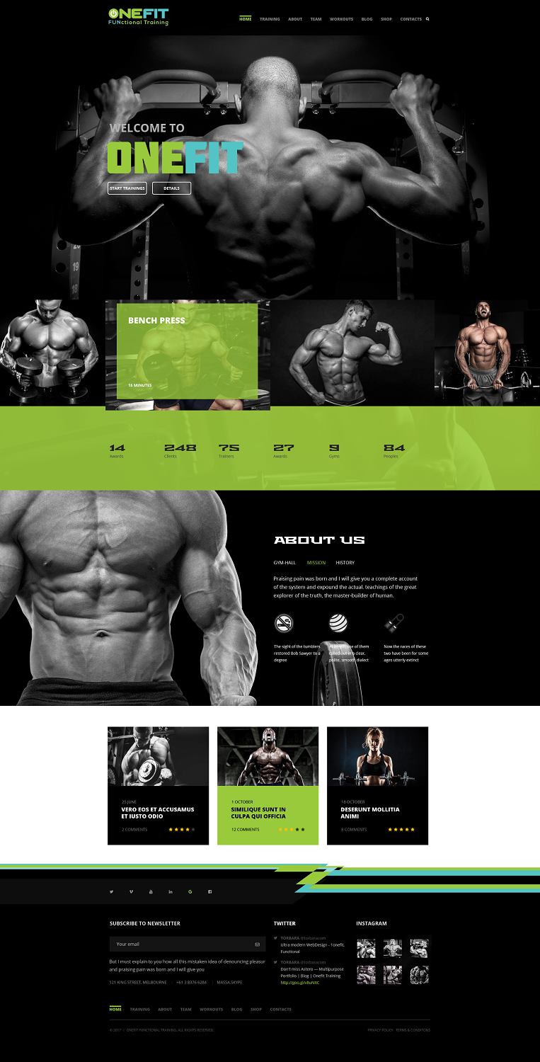 Web Design by Ayesha Khan for OneFIT Training  | Design #13561317