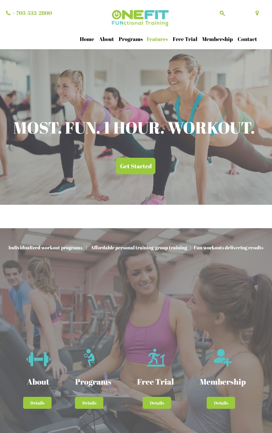 Web Design by PauGH for OneFIT Training  | Design #13629574