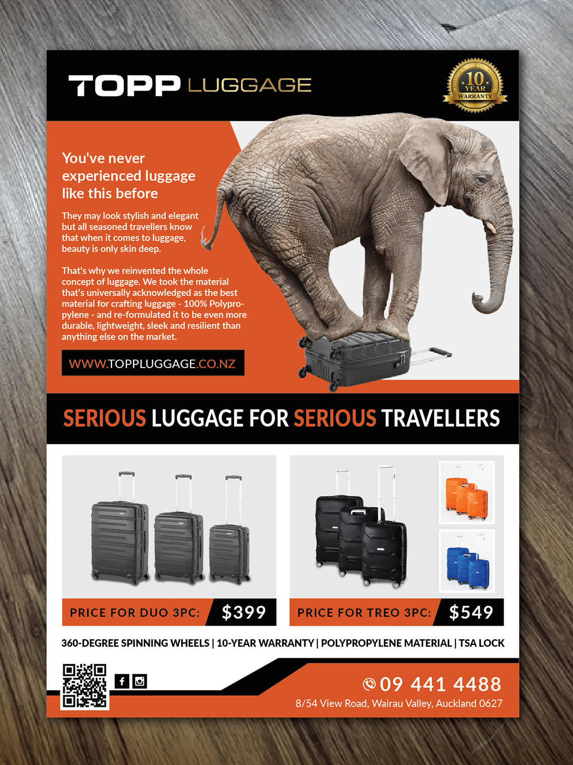 Flyer Design by Alexandar for Topp Luggage | Design #13501959