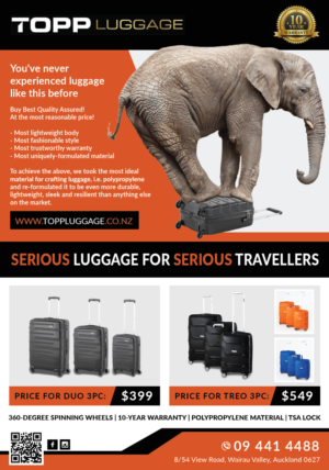 Flyer Design by Alexandar for Topp Luggage | Design: #13630002