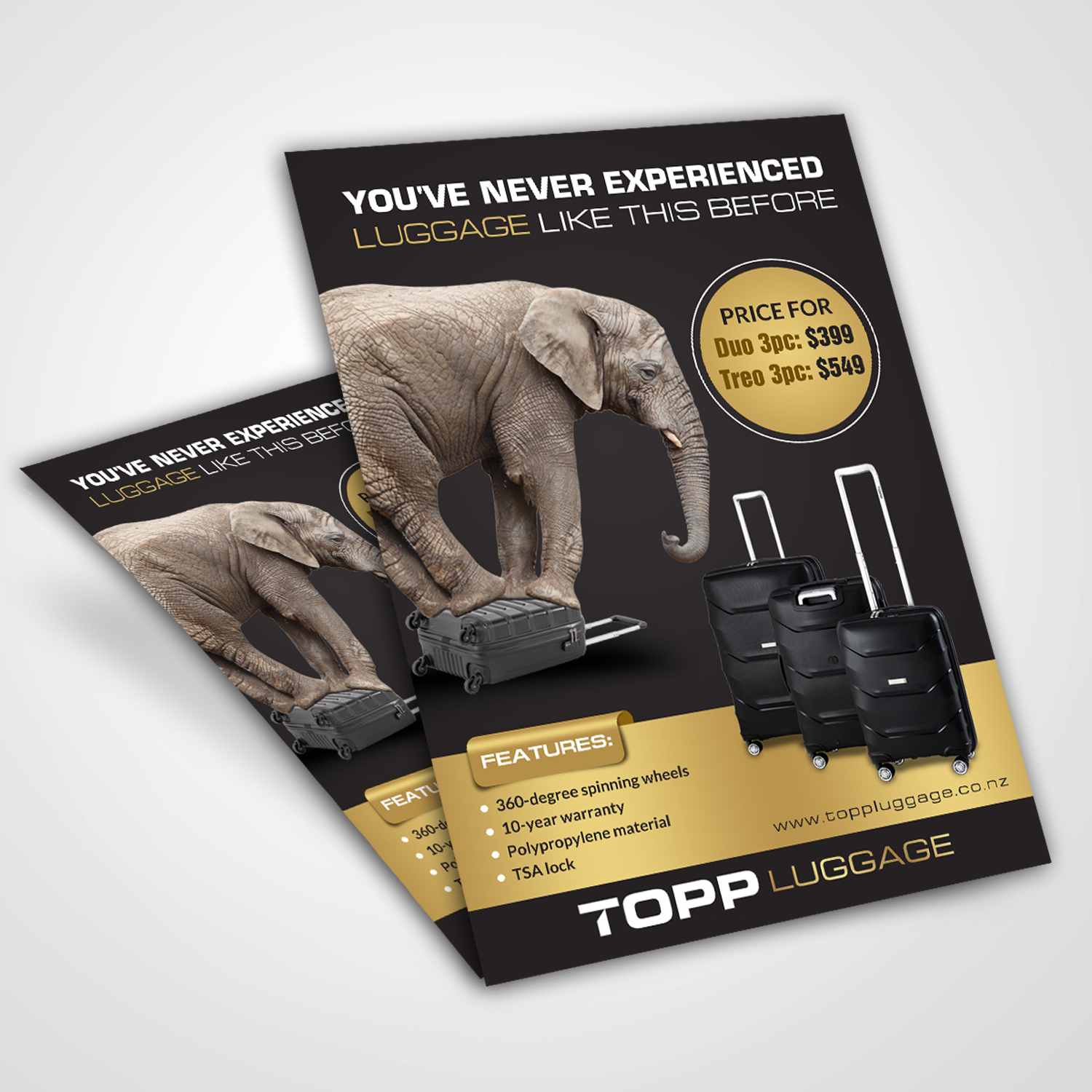 Flyer Design by debdesign for Topp Luggage | Design #13557289