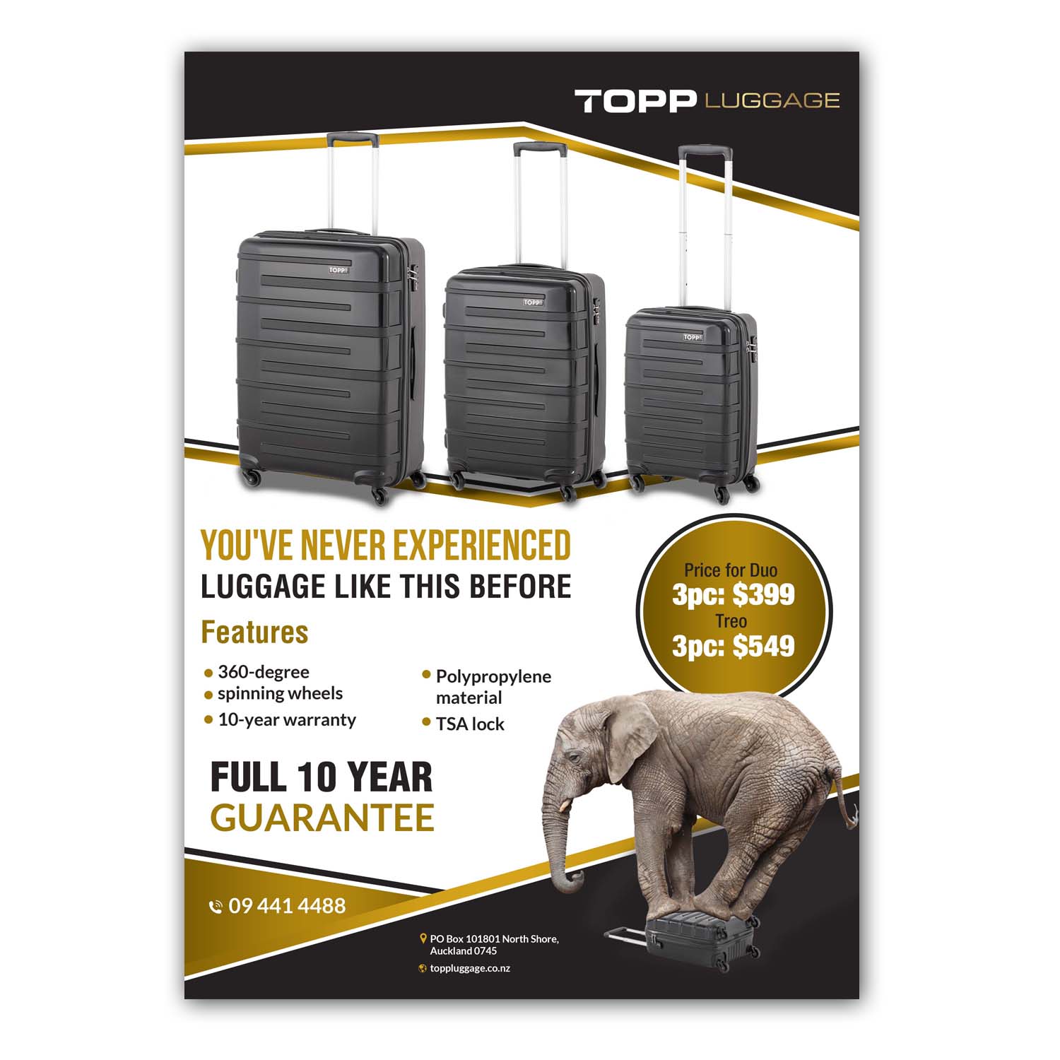 Diseño de Flyer por creative.bugs para Topp Luggage | Diseño #13520500