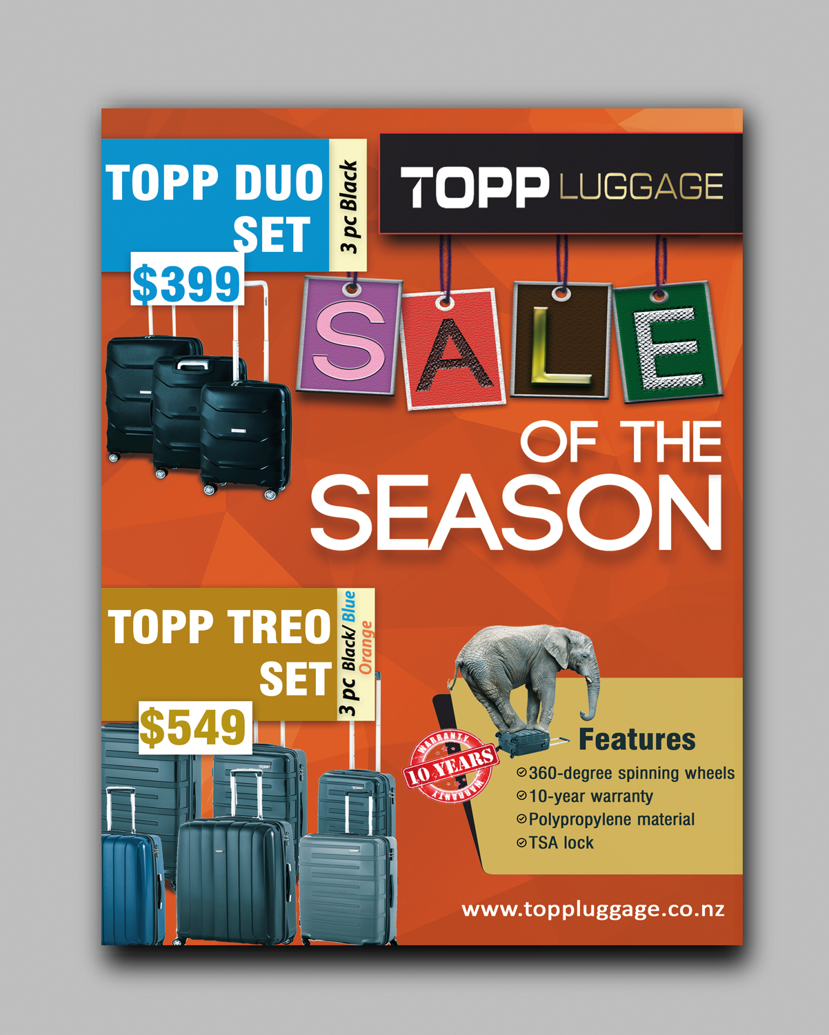 Flyer Design by Kowzi for Topp Luggage | Design #13496014