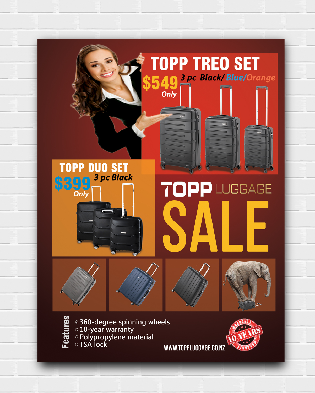 Flyer Design by Kowzi for Topp Luggage | Design #13497084