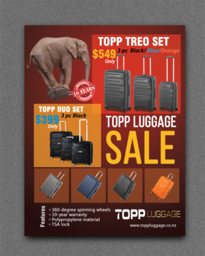 Flyer Design by Kowzi for Topp Luggage | Design: #13497107