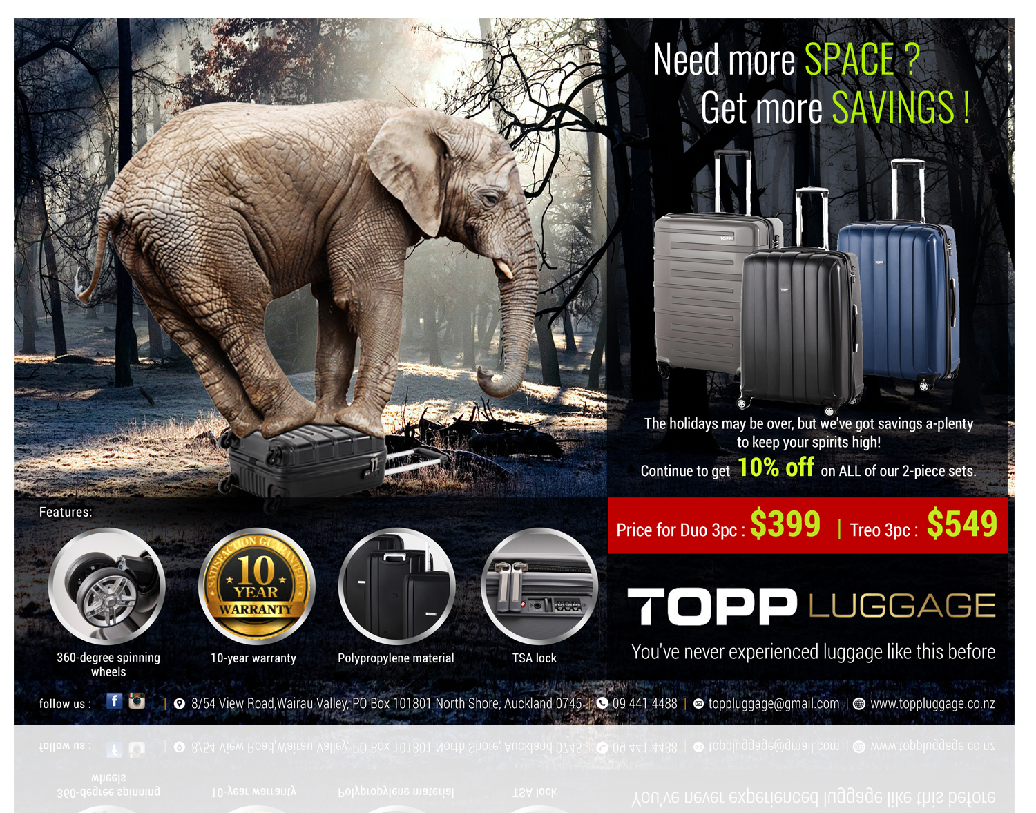 Flyer Design by SAI DESIGNS for Topp Luggage | Design #13520672