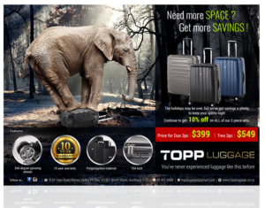 Flyer Design by SAI DESIGNS for Topp Luggage | Design #13520672