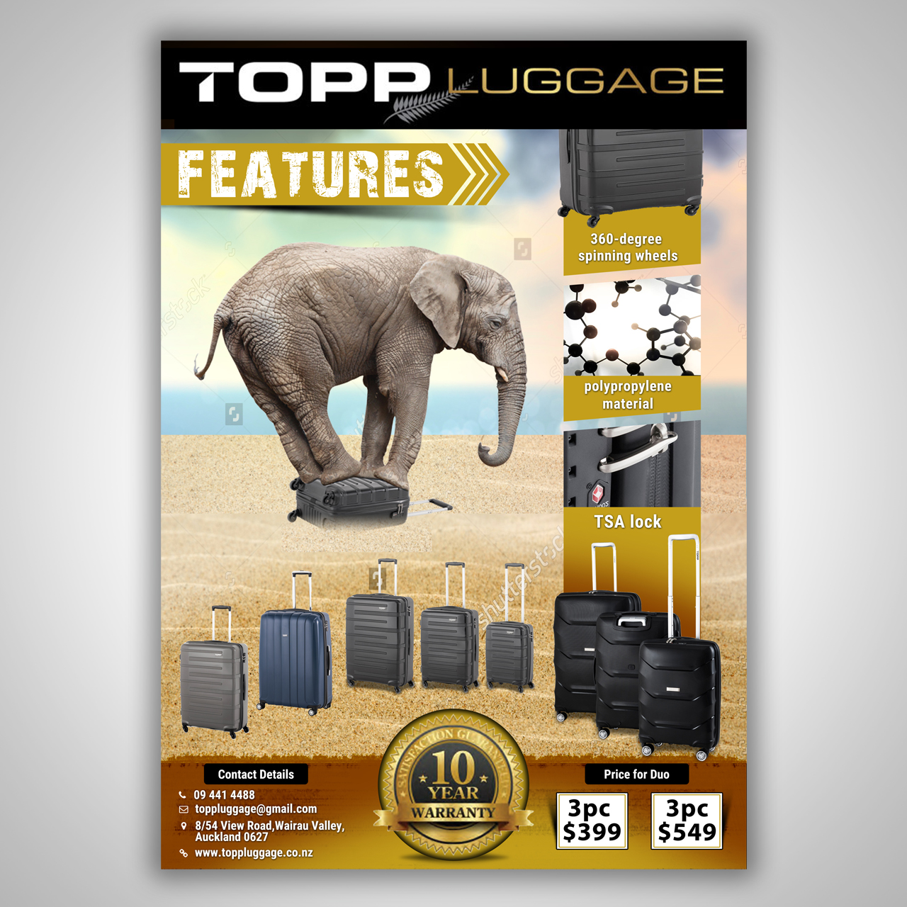 Flyer Design by Samir Mirza for Topp Luggage | Design #13539542