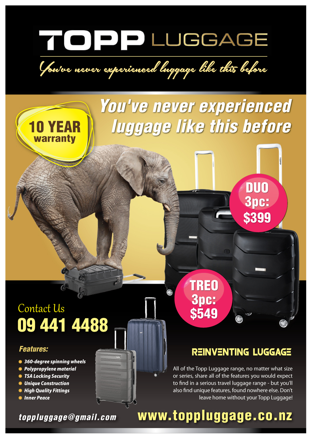 Diseño de Flyer por meet007 para Topp Luggage | Diseño #13506493