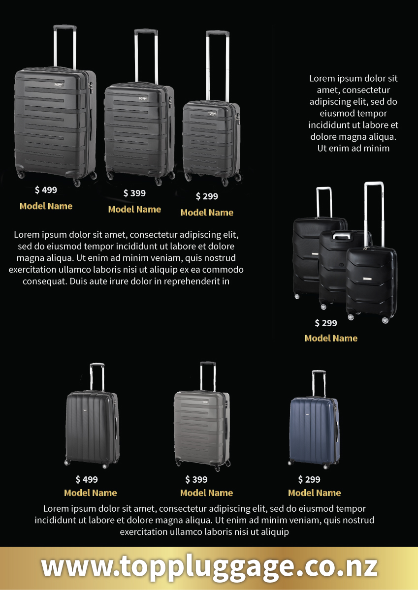 Diseño de Flyer por betablocker para Topp Luggage | Diseño #13503352