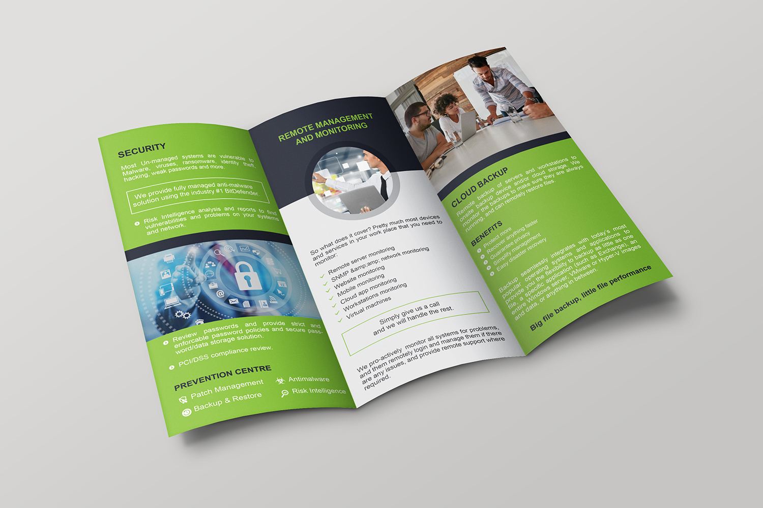 Diseño de Flyer por alex989 para Zen Managed Services | Diseño #13510376