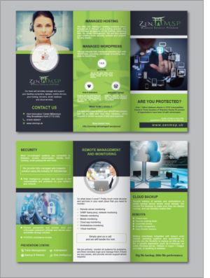 Flyer-Design von alex989 für Zen Managed Services | Design: #13546987