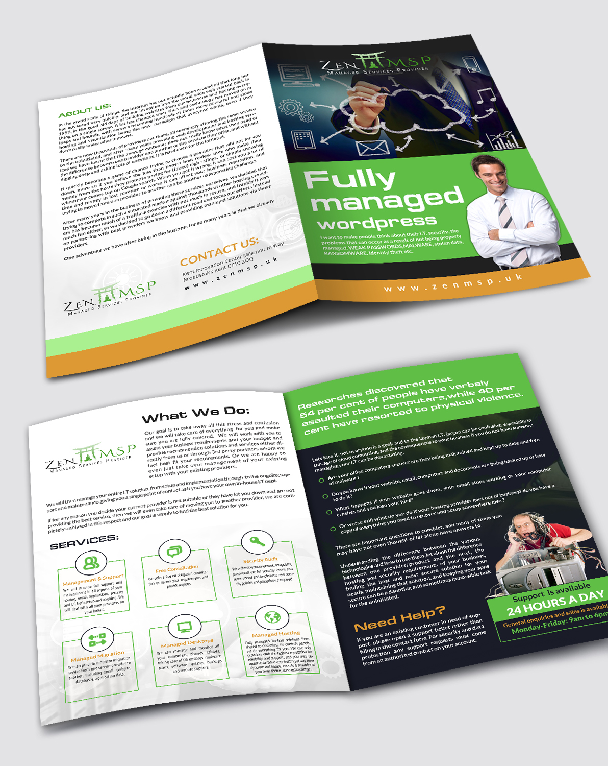 Diseño de Flyer por debdesign para Zen Managed Services | Diseño #13538359