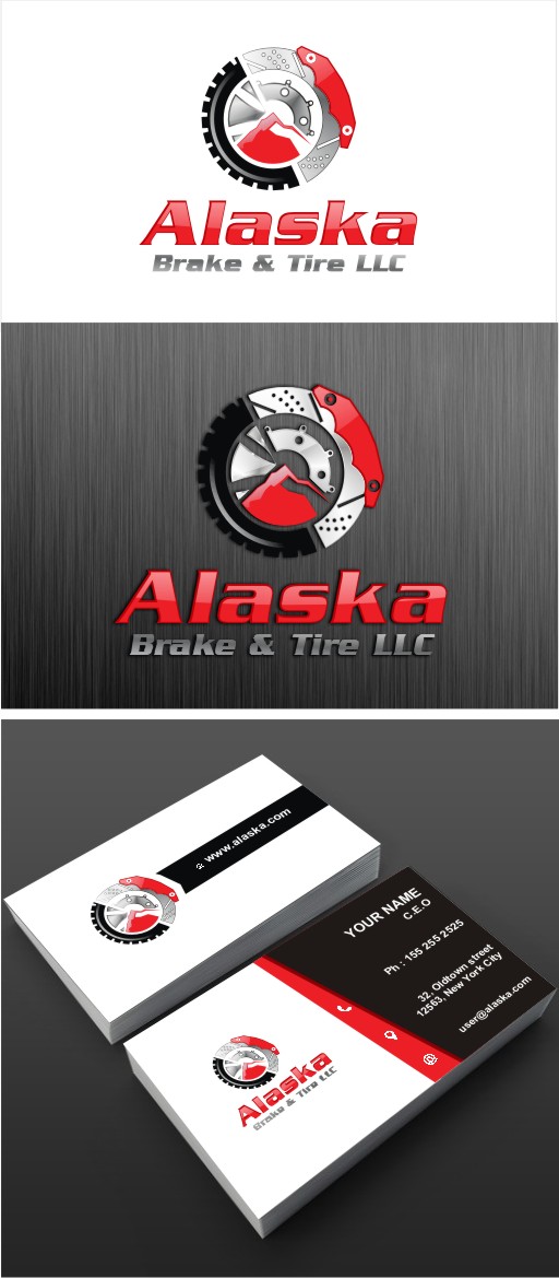 Logo Design by Soul Light for Alaska Brake & Tire LLC | Design #13506416