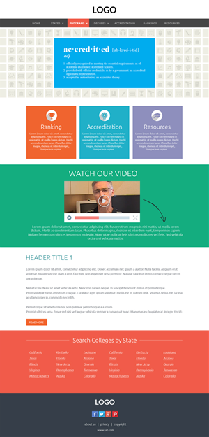 Need a clean & modern homepage for an education site + opportunity for longer term work | Diseño Web por Visualland