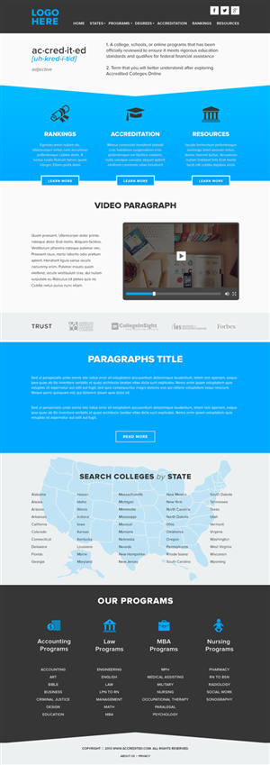 Need a clean & modern homepage for an education site + opportunity for longer term work | Web-Design von Alex D