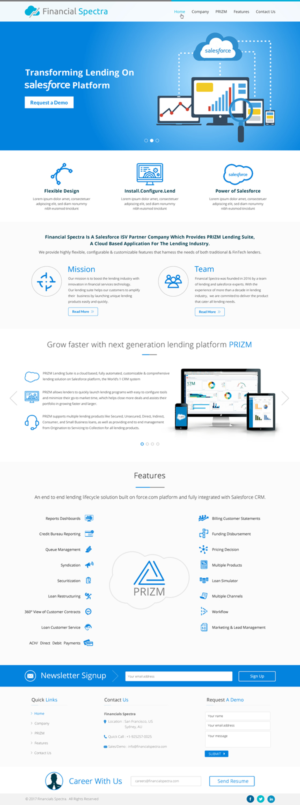 Financial Services SaaS Start-up Needs A Cutting-edge Web Design | Web Design by Sbss