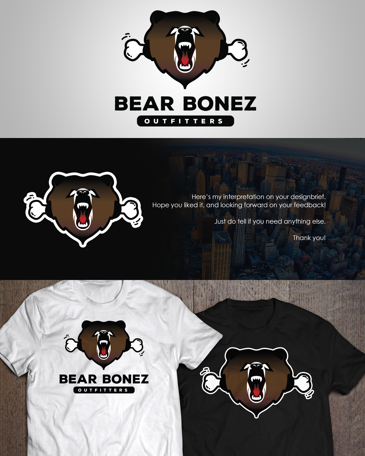 Logo Design by RM DSGNS for Bear Bonez Outfitters | Design #13505112