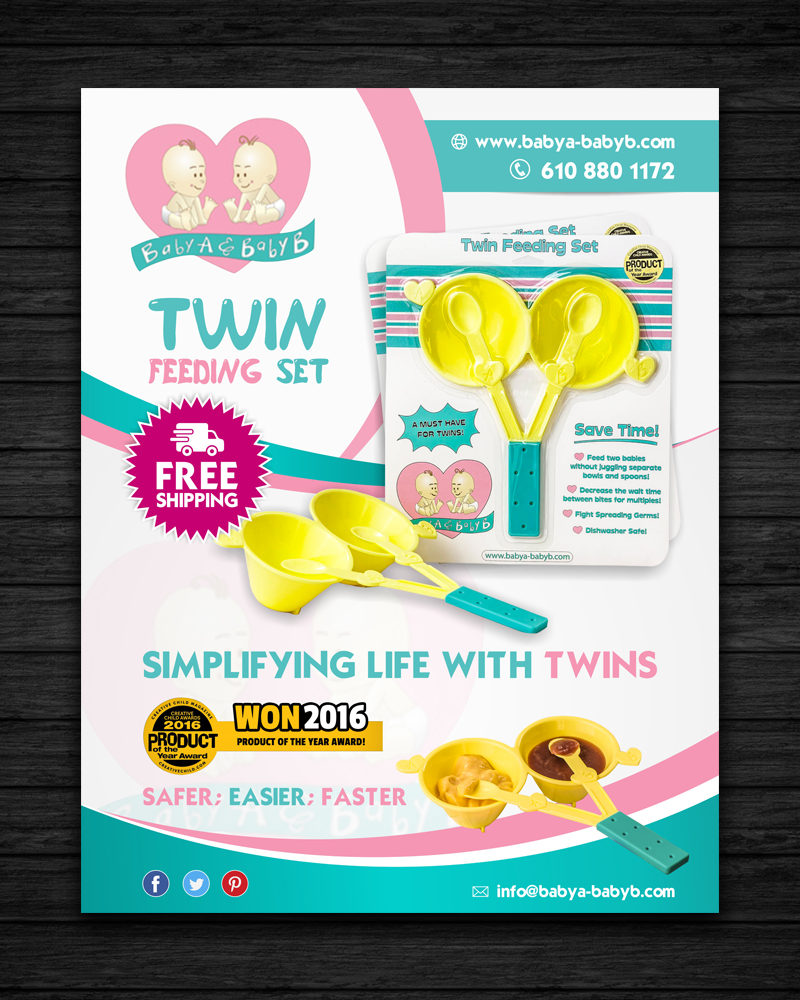 Design Publicitaire par ecorokerz pour Baby A & Baby B LLC | Design #13520066