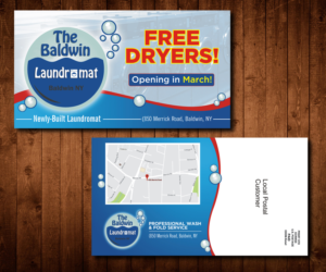 Postcard Design by Designers Hub for Tremont Laundry | Design: #13562420