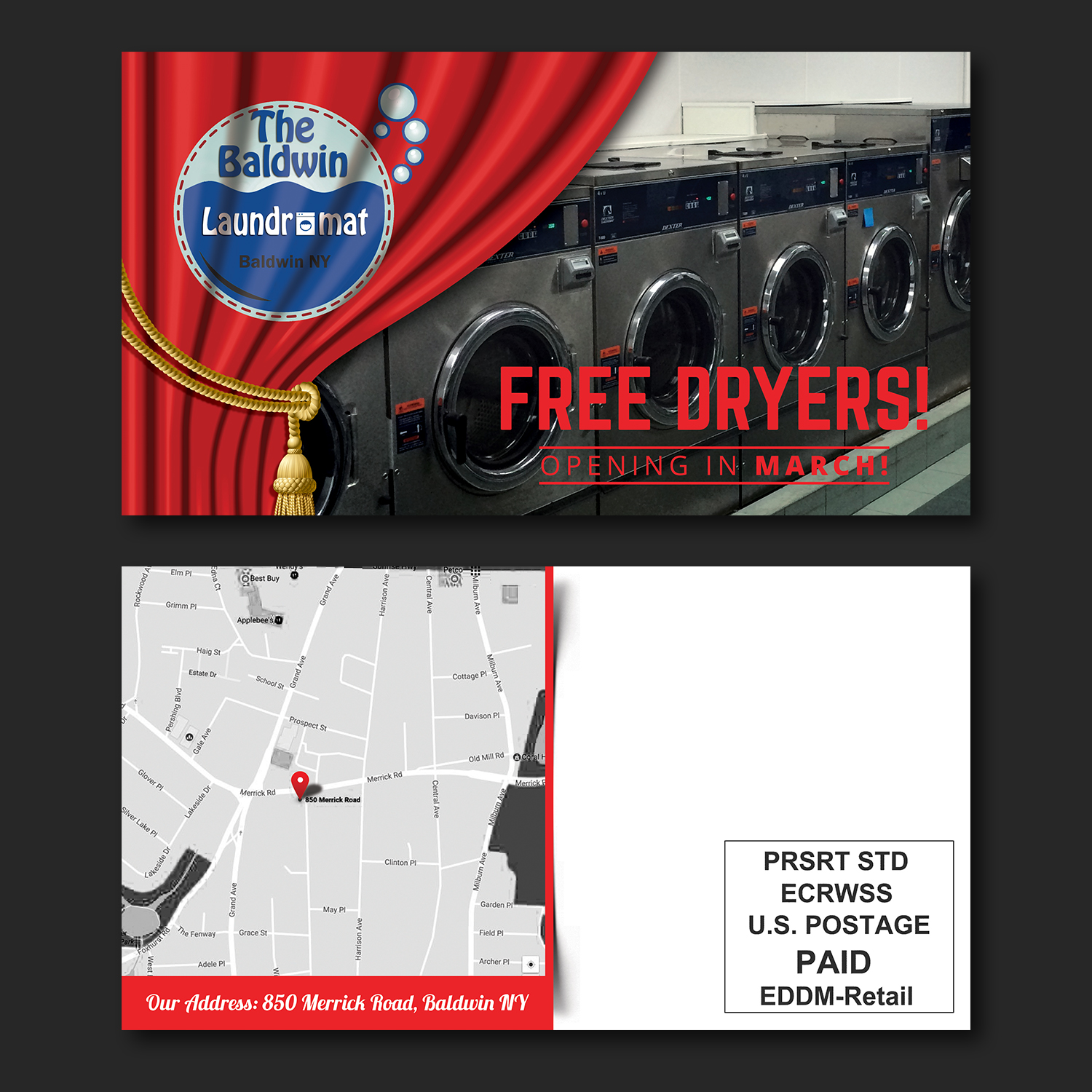 Postcard Design by xsodia for Tremont Laundry | Design #13588658