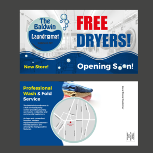 Postcard Design by uniquedesign10 for Tremont Laundry | Design: #13538420