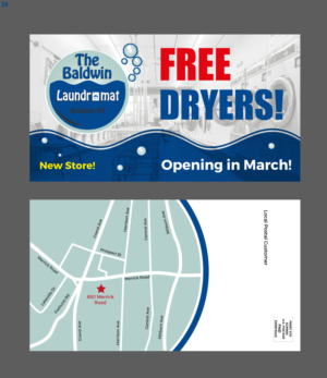 Postcard Design by uniquedesign10 for Tremont Laundry | Design: #13589956