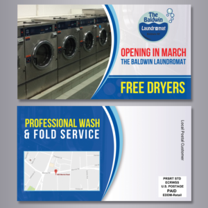 Diseño de Postal por creative.bugs para Tremont Laundry | Diseño: #13504917