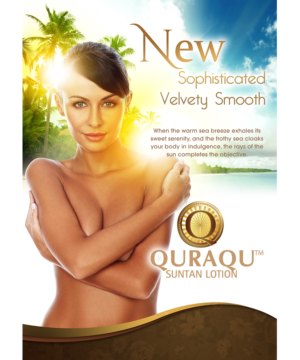 Design de Flyer par jeffdefy pour QURAQU SUNTAN LOTION AND SUNSCREEN  | Design : #13537938